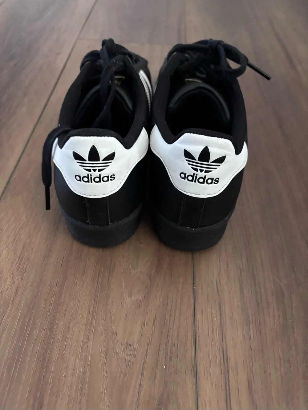 adidas Black and White Classic Shell-Toe Sneakers